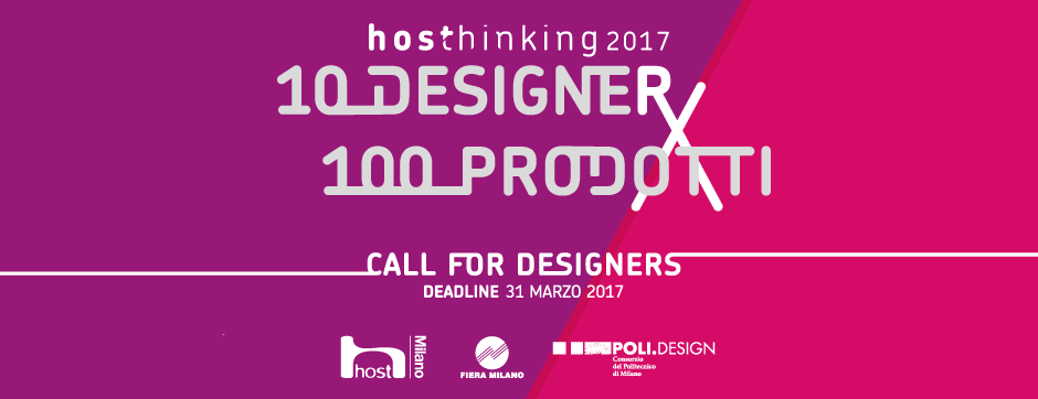 HOSThinking: Apre la call “10 Designer per 100 Prodotti”