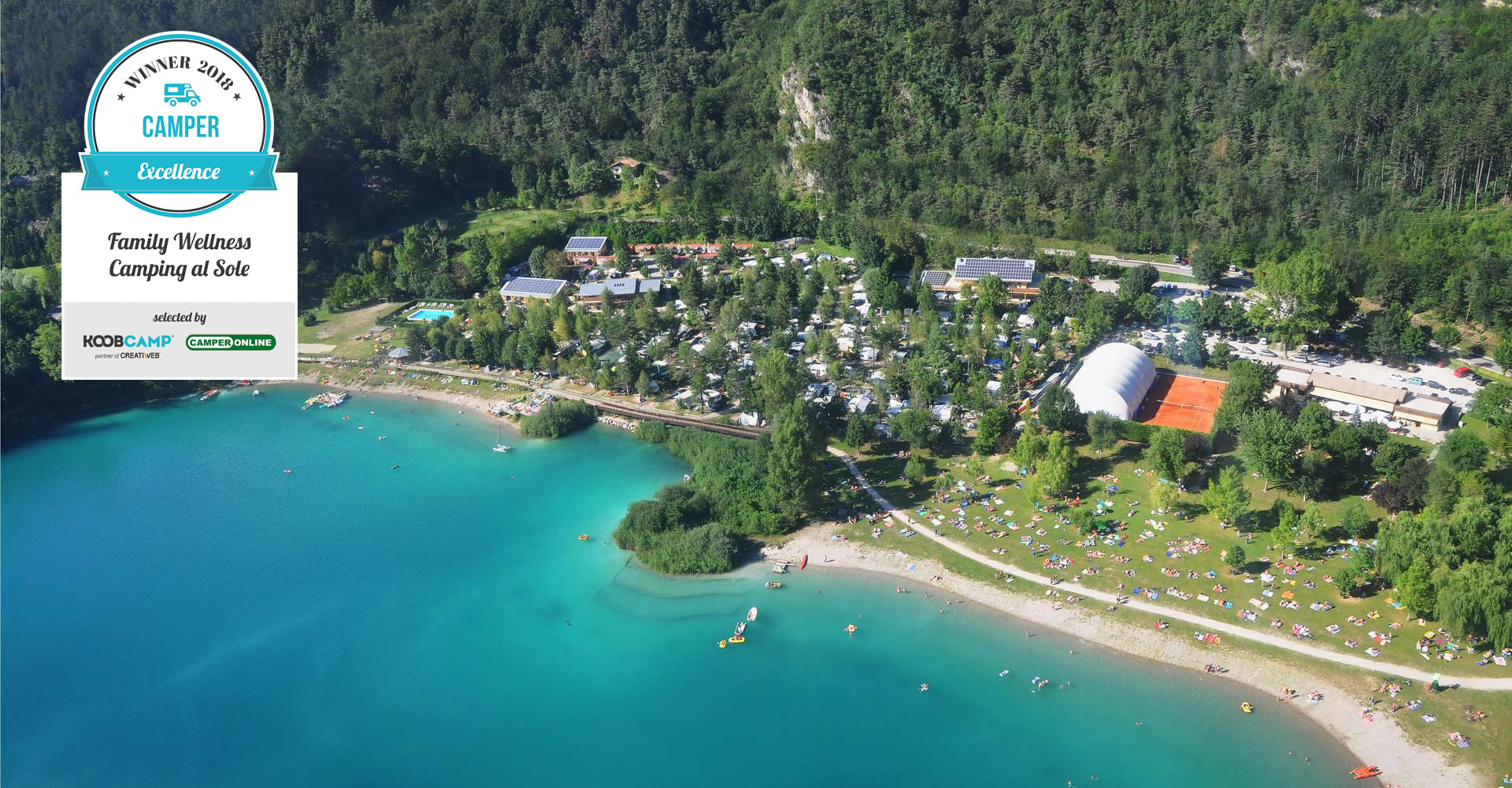 I 10 migliori Campeggi per Camper del 2018: vince il Family Wellness Camping al Sole di Ledro, in Trentino-Alto Adige