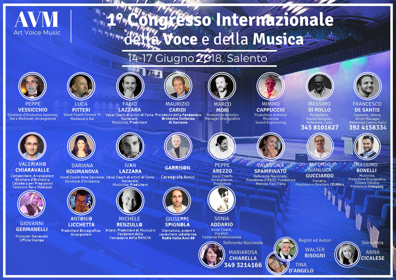 “1° Congresso della Voce e della Musica “, 14-17 Giugno 2018 - Salento