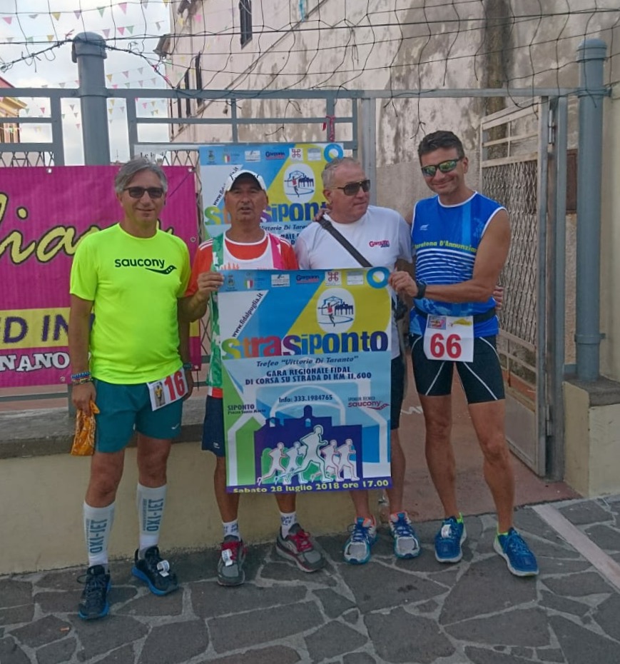 Il 28 Luglio 2018 “STRASIPONTO” KM 11,600 TROFEO Vittorio Di TARANTO