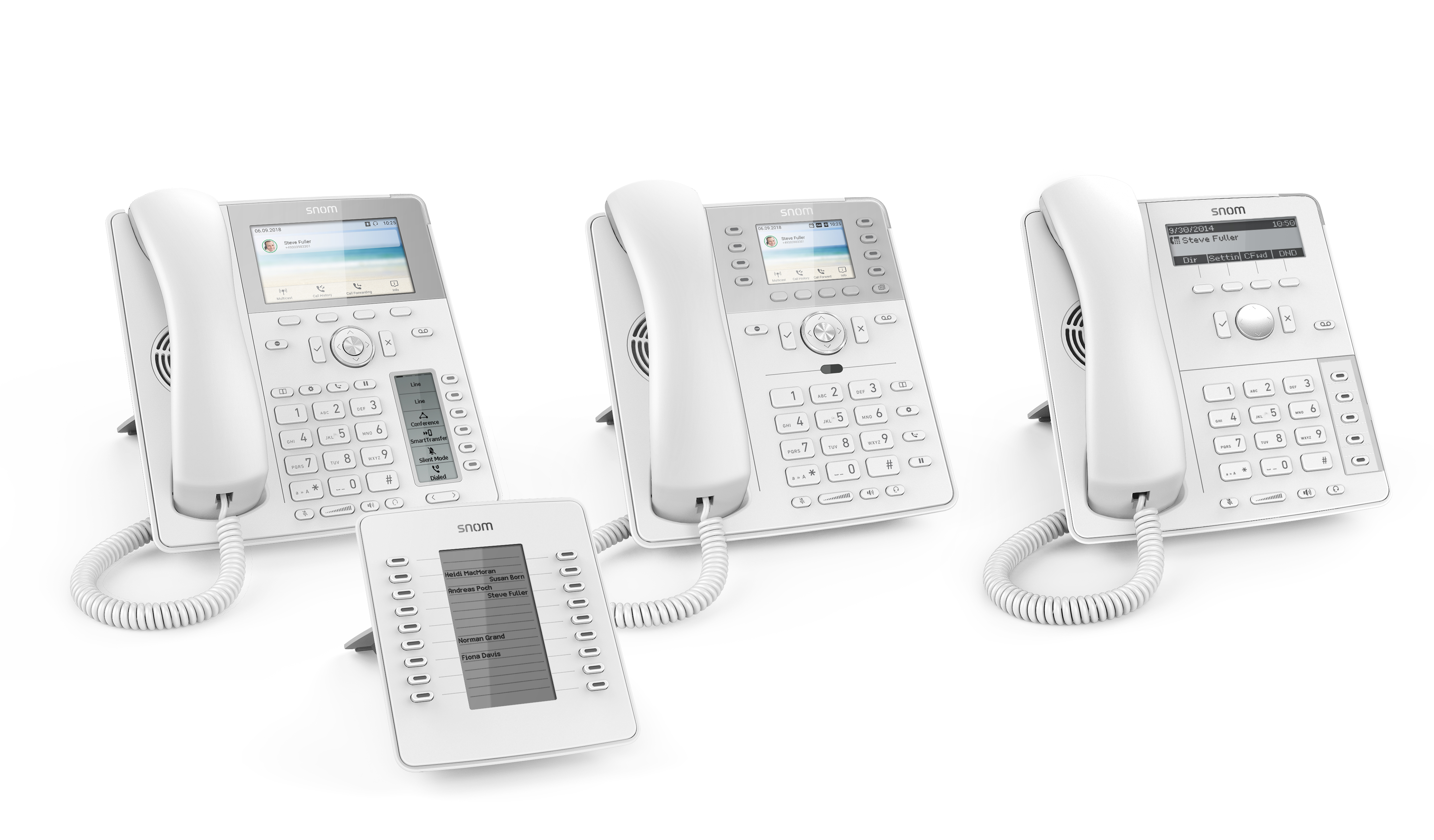 I nuovi telefoni IP da tavolo bianchi di Snom: un vero schianto!