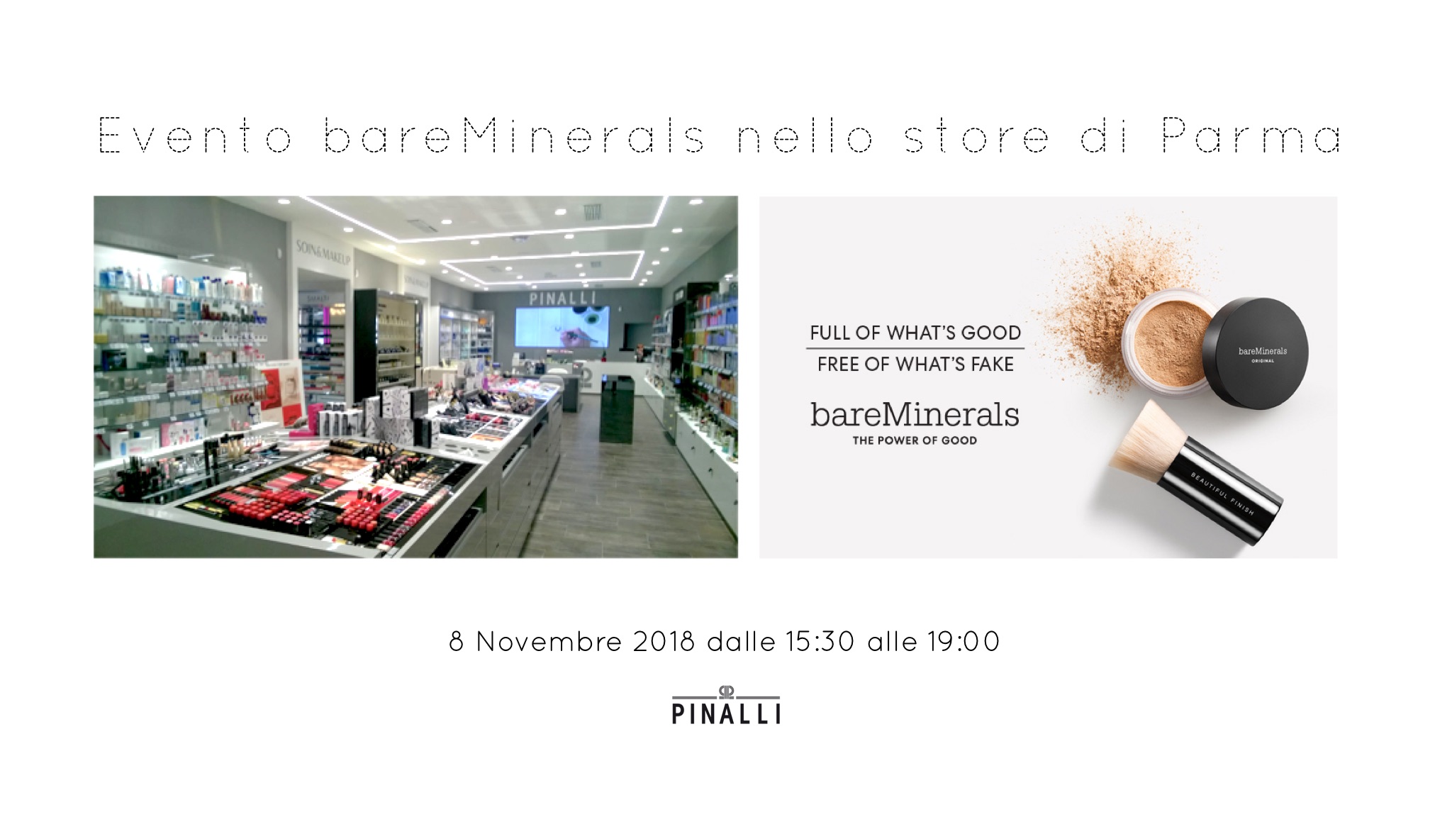 Pinalli: Evento bareMinerals nello store di Parma