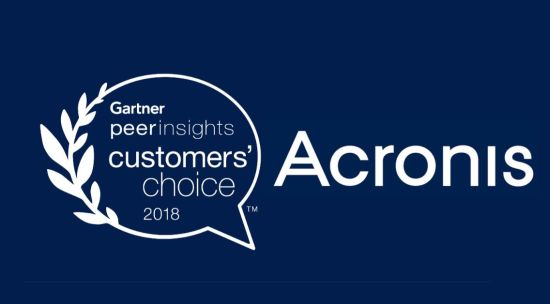 Acronis riceve il riconoscimento Gartner Peer Insights Customers’ Choice 2018 per le soluzioni di backup e ripristino per data center