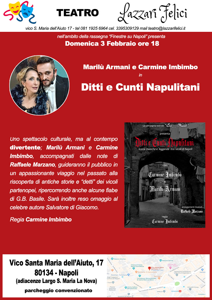 Ditti e Cunti Napulitani, il nuovo spettacolo della compagnia teatrale Era Napoli