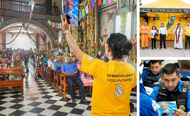 I volontari della Chiesa di Scientology aiutano i terremotati del Messico