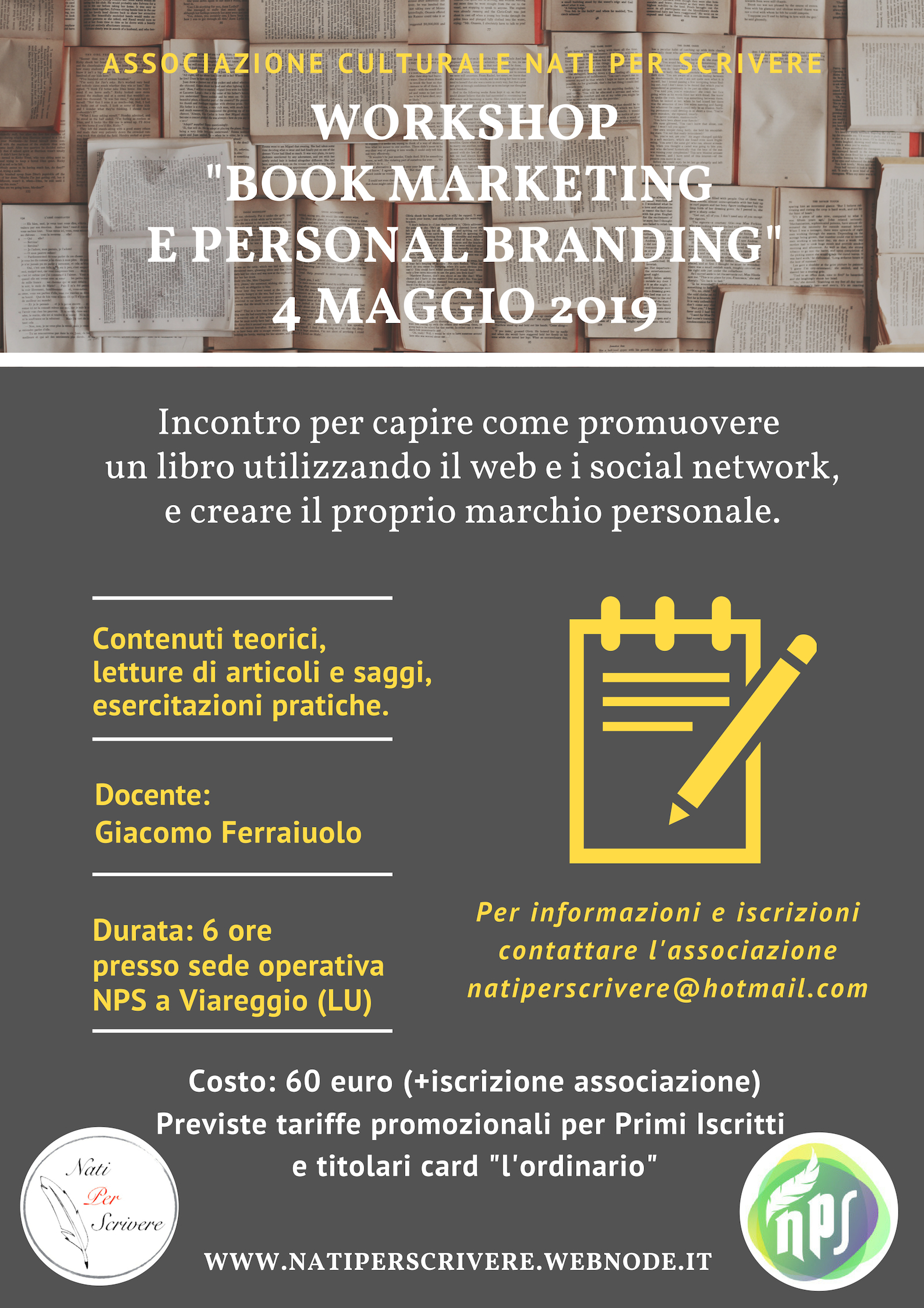 Workshop Book Marketing e Personal Branding - Viareggio