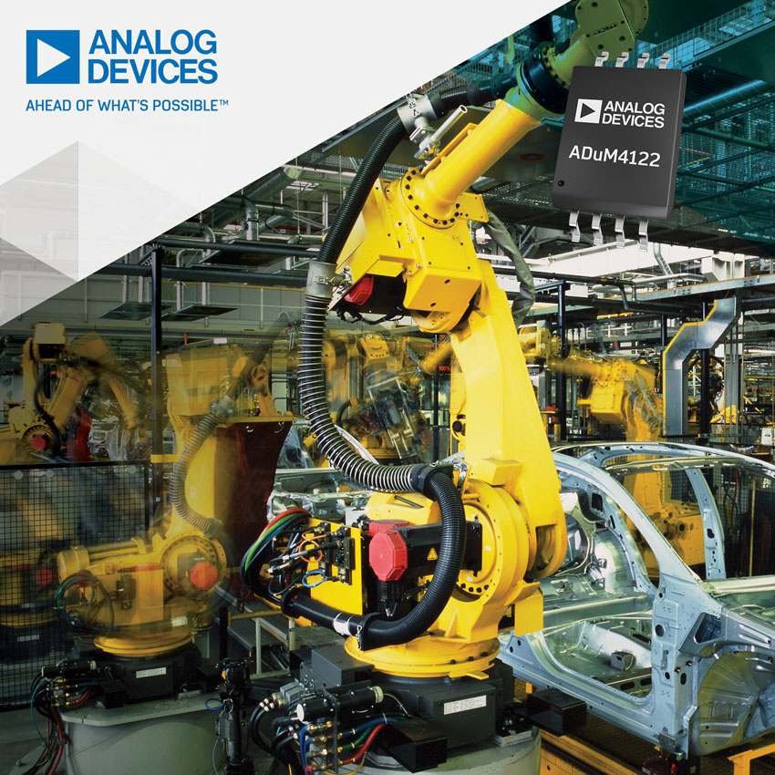 Analog Devices lancia la tecnologia d’isolamento che massimizza l’efficienza energetica e riduce al minimo le emissioni elettromagnetiche nelle fabbriche che migrano verso Industria 4.0