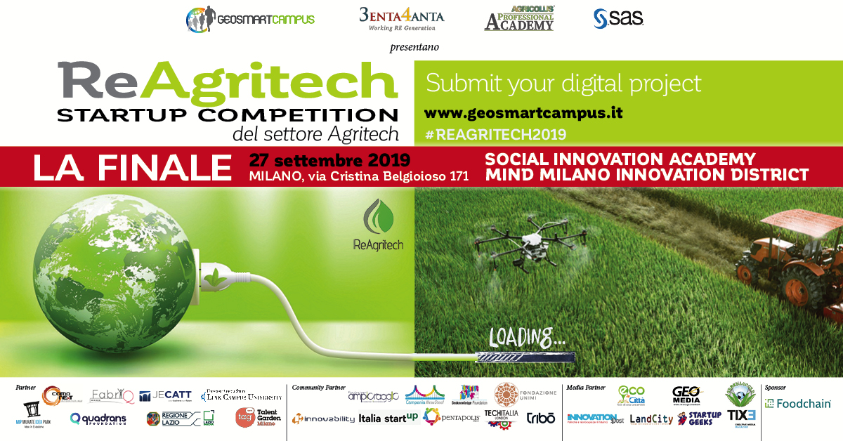#ReAgritech2019, la Finale della StartUp Competition dedicata al settore agricolo