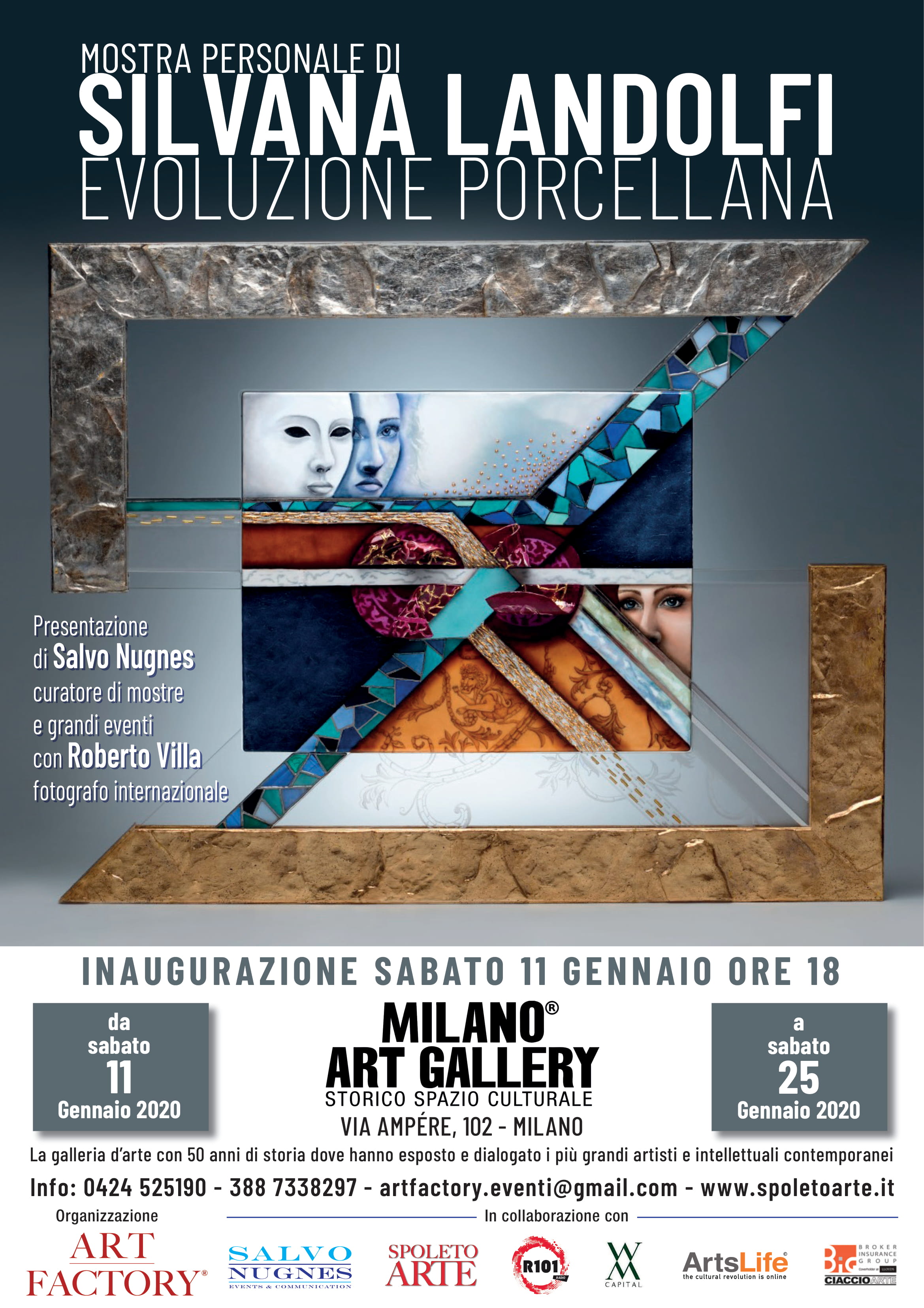 Milano Art Gallery: la personale Evoluzione porcellana di Silvana Landolfi presentata da Nugnes e Villa