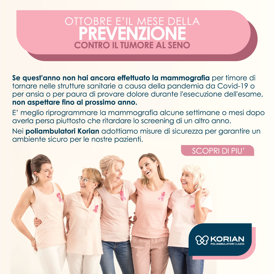 Mammografia tomosintesi Roma | Korian Poliambulatori Lazio
