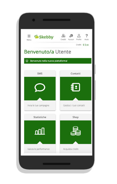Le campagne di SMS marketing con Skebby possono ora essere gestite anche da smartphone e da tablet