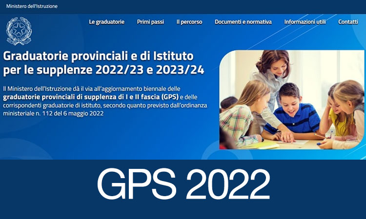 Aggiornate le Graduatorie GPS 2022 del Miur