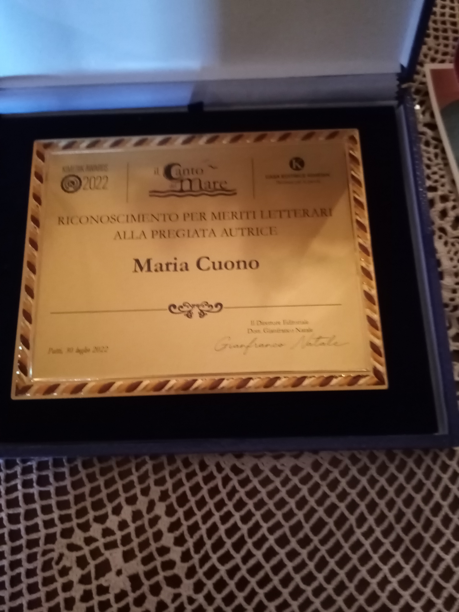 Foto 4 - Kimerik premia Maria Cuono all'evento il Canto del Mare