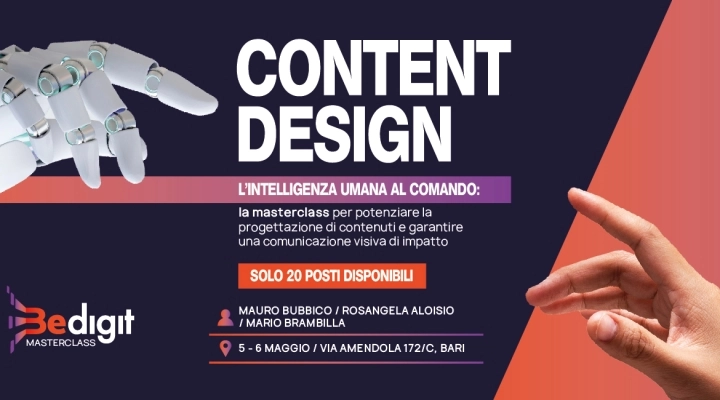 A Bari la masterclass sul Content Design