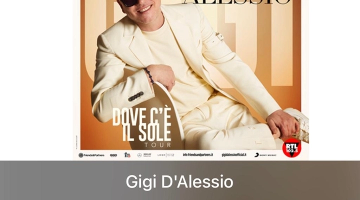 Cresce l’attesa per il concerto di  Gigi D’Alessio del 4 agosto per la  III edizione dell'ARENA DEI PINI SUMMER FESTIVAL 2023 di Baia Domizia