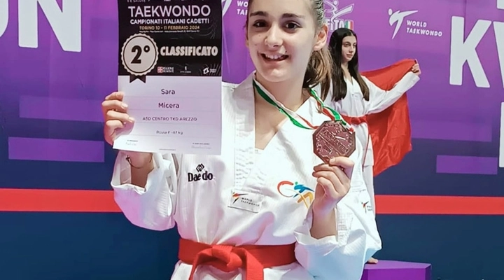 L’aretina Sara Micera è vicecampionessa italiana di taekwondo