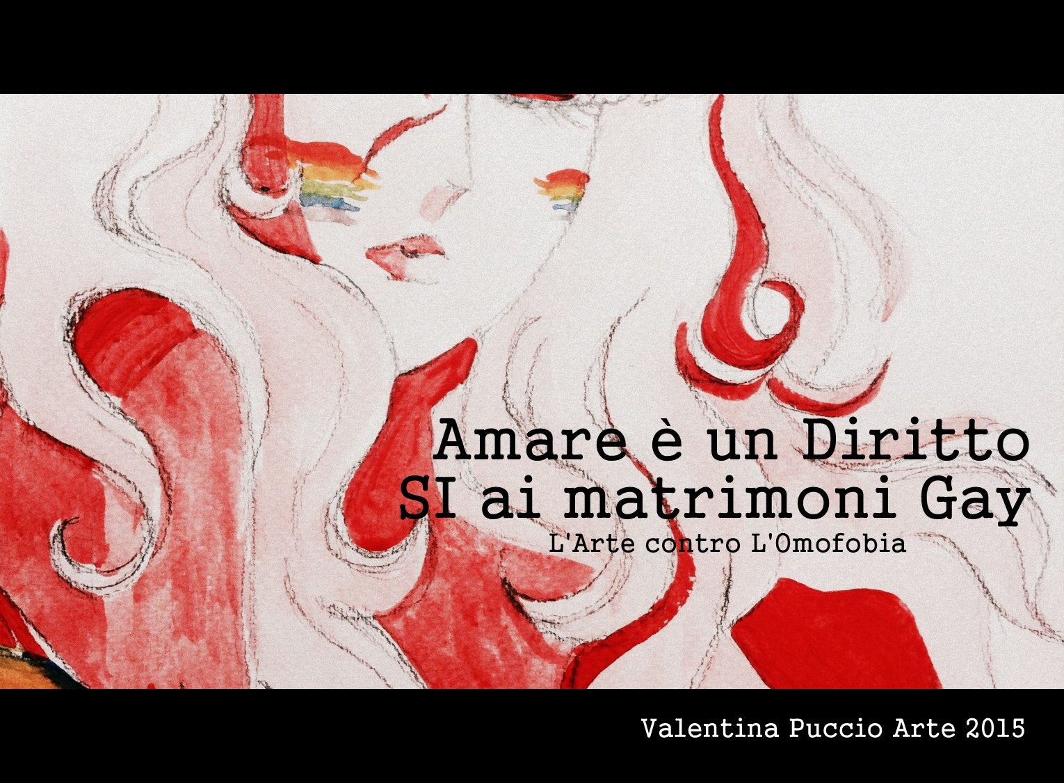 Foto 1 - La pittura di Valentina Puccio diventa una locandina contro l'Omofobia