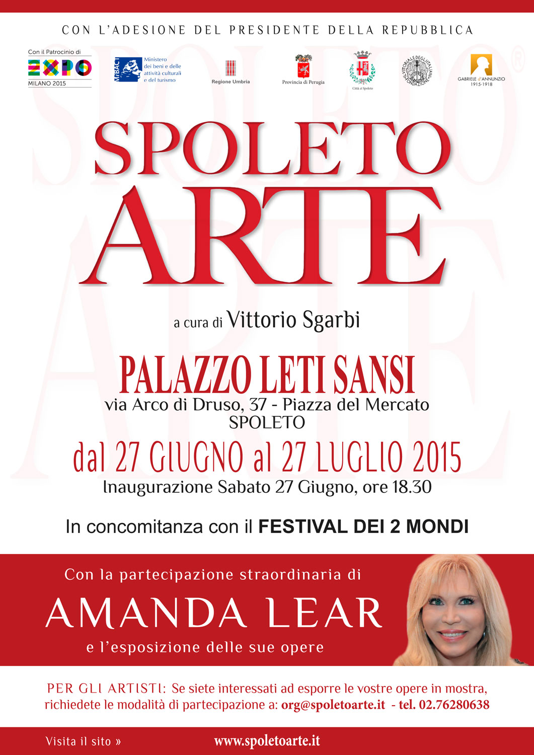 Foto 1 - “Spoleto Arte”: Alla grande mostra a cura di Vittorio Sgarbi in esposizione le opere di Amanda Lear 