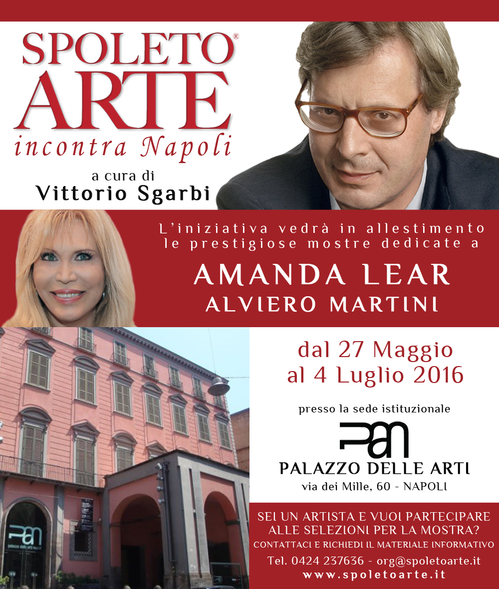 Foto 1 - Spoleto Arte incontra Napoli: grande attesa per la mostra di Amanda Lear ed Alviero Martini