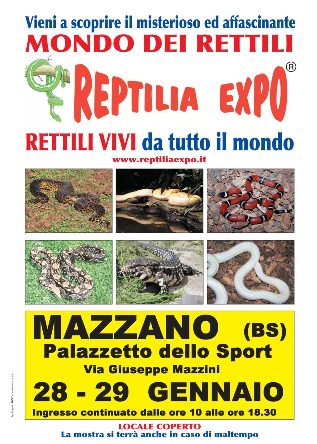 REPTILIA EXPO - L'affascinante mondo dei rettili A brescia  presso il Palazzetto dello Sport di MAZZANO !