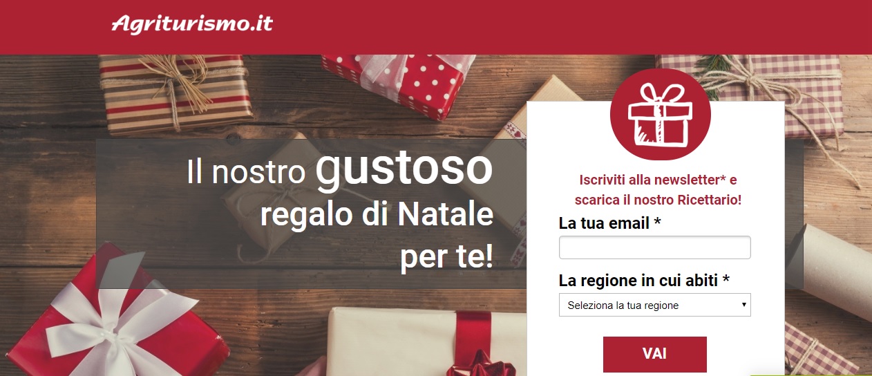 Agriturismo.it lancia la prima campagna di comunicazione per la sezione Ristorante e regala agli utenti un Ricettario di Natale digitale