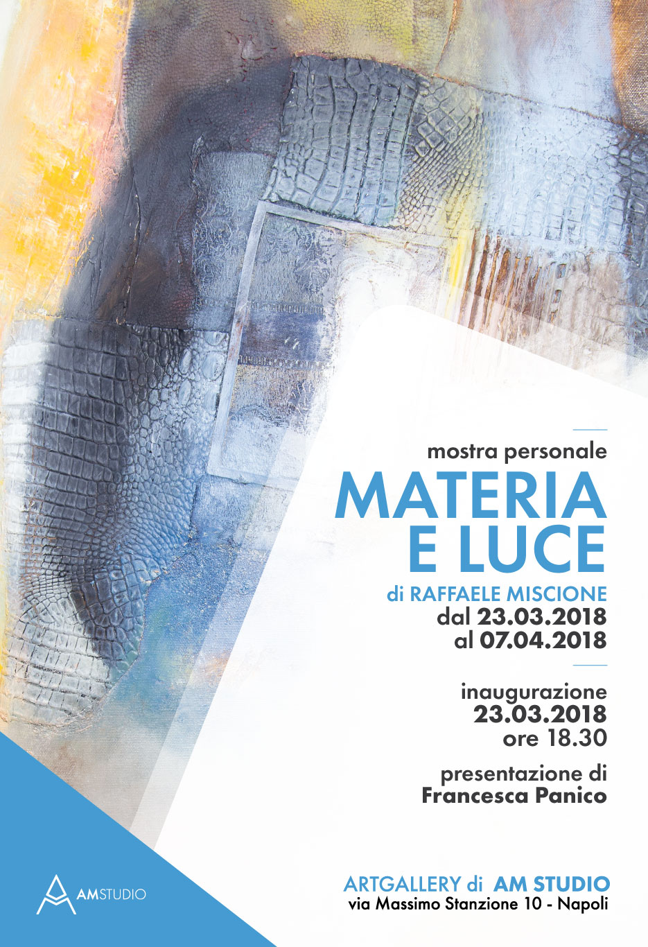 Materia e Luce: l'informale di Raffaele Miscione alla AM Studio art gallery