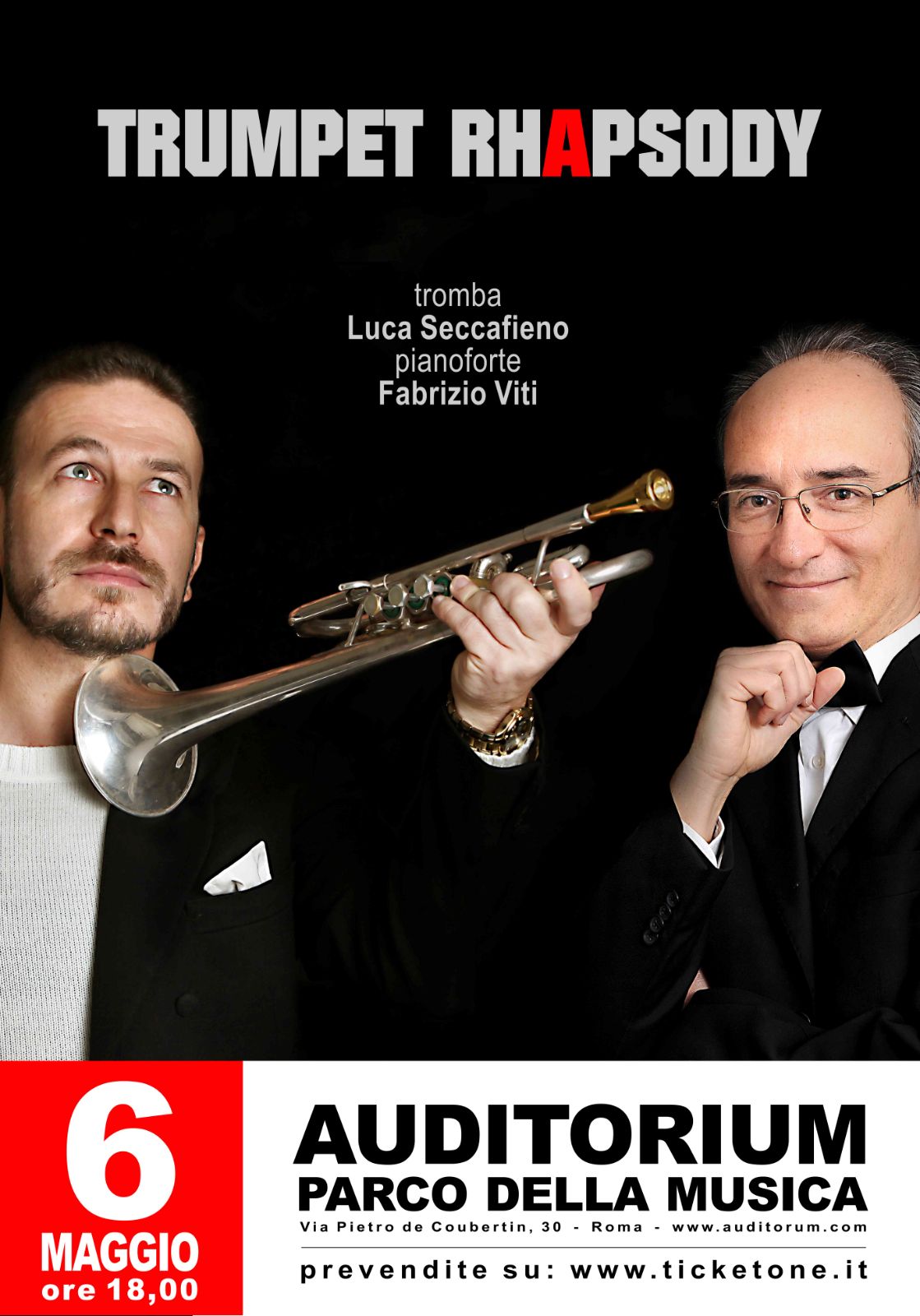 Luca Seccafieno in concerto all'Auditorium Parco della Musica di Roma