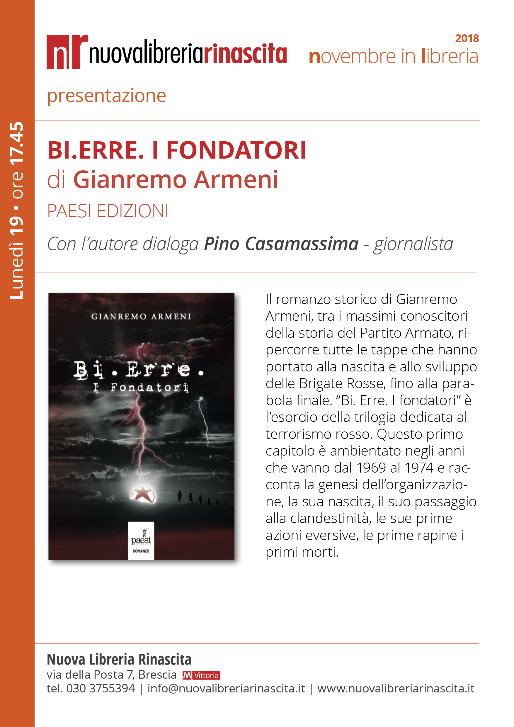  ‘Bi. Erre. – I Fondatori’, la presentazione del libro il 19 novembre a Brescia
