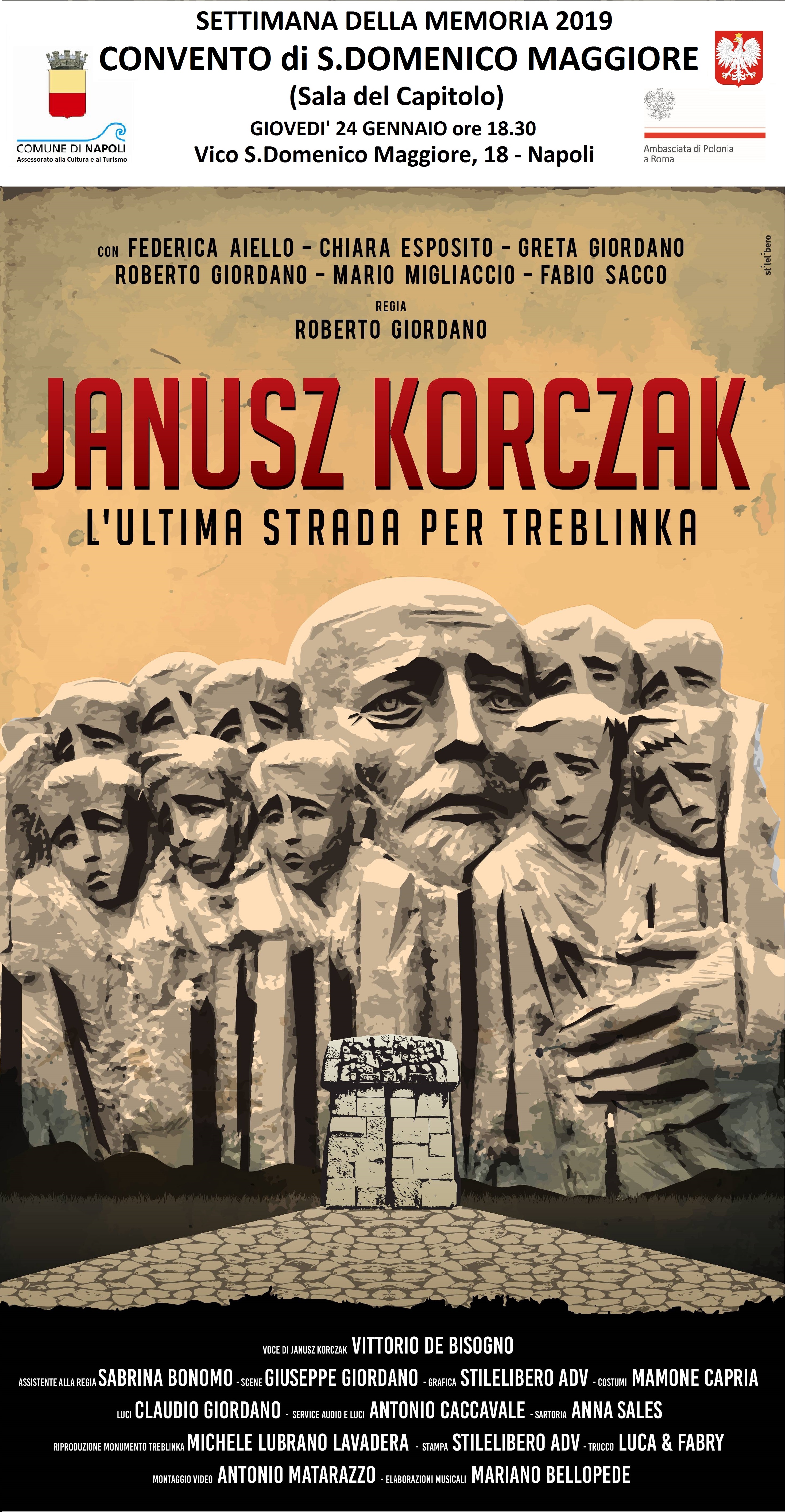 Alla sala del Capitolo del Convento di San Domenico Maggiore grande attesa per lo spettacolo Janusz Korczak – L’ultima Strada per Treblinka