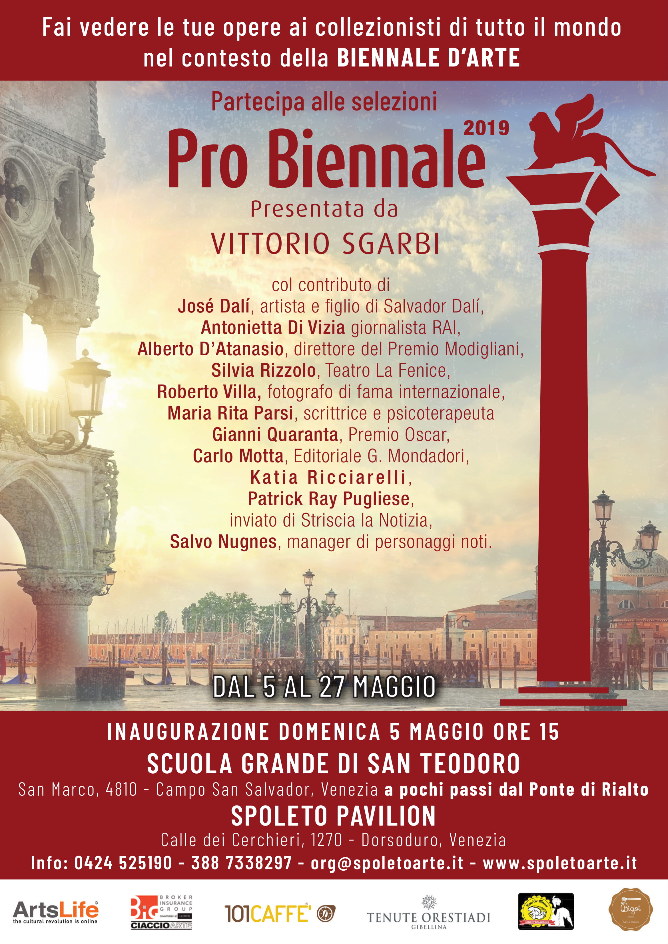 Sgarbi presenta la Pro Biennale a Venezia con tanti amici vip
