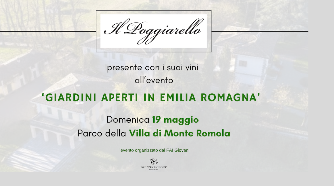 Foto 1 - Il Poggiarello presente con i suoi vini all’evento organizzato dal FAI Giovani a ‘Giardini aperti in Emilia Romagna’