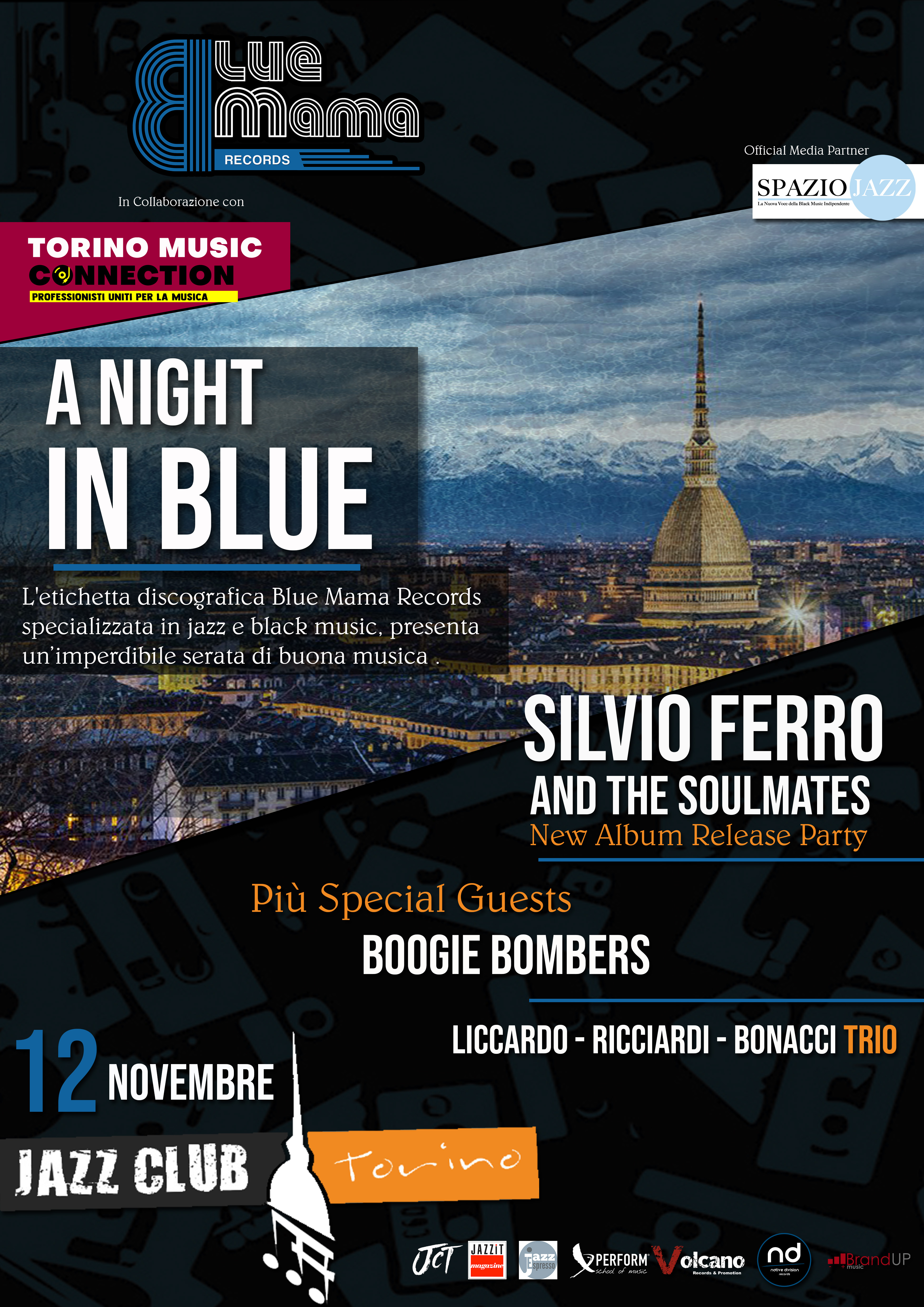 Blue Mama Records presenta “A Night In Blue” presso lo storico Jazz Club Torino