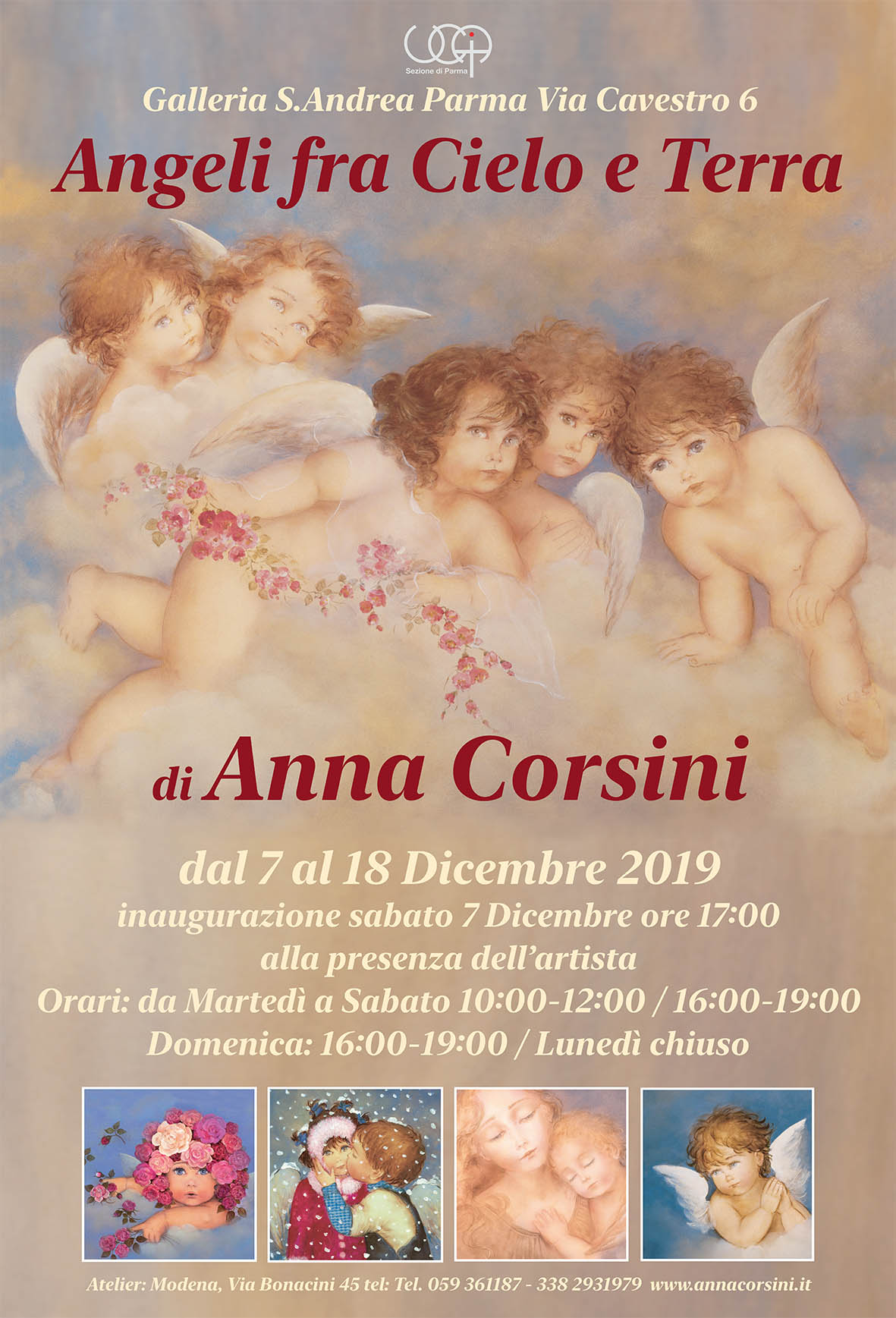 ANGELI FRA CIELO E TERRA della pittrice modenese ANNA CORSINI