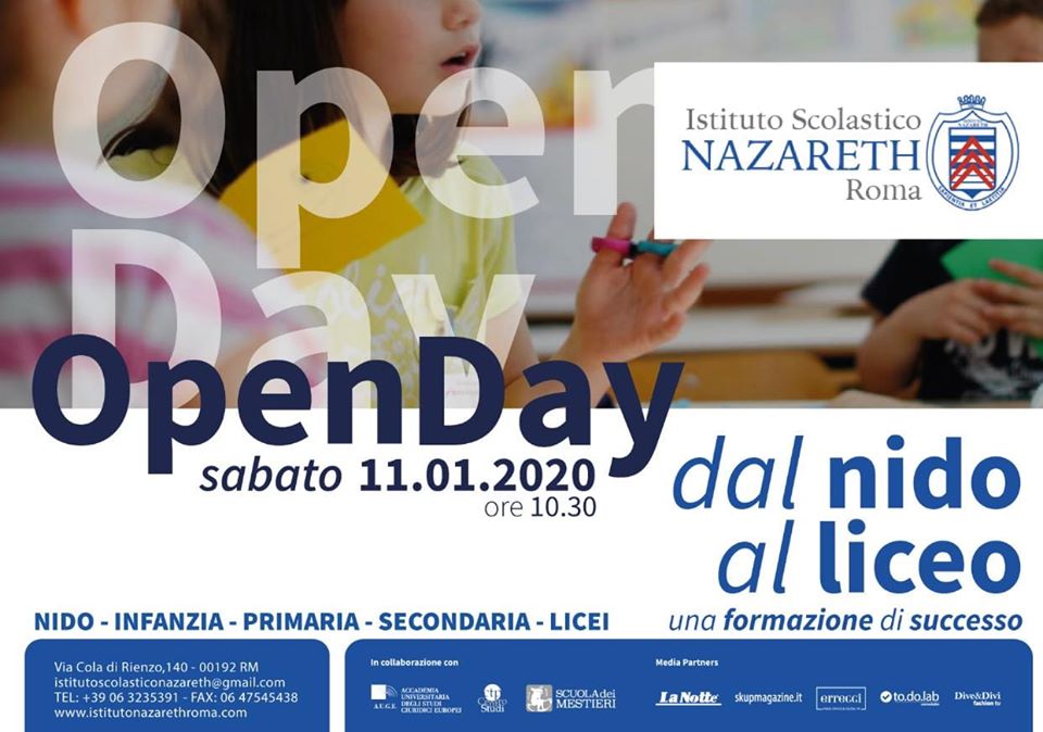 Roma, Istituto Nazareth inaugura terzo open day 