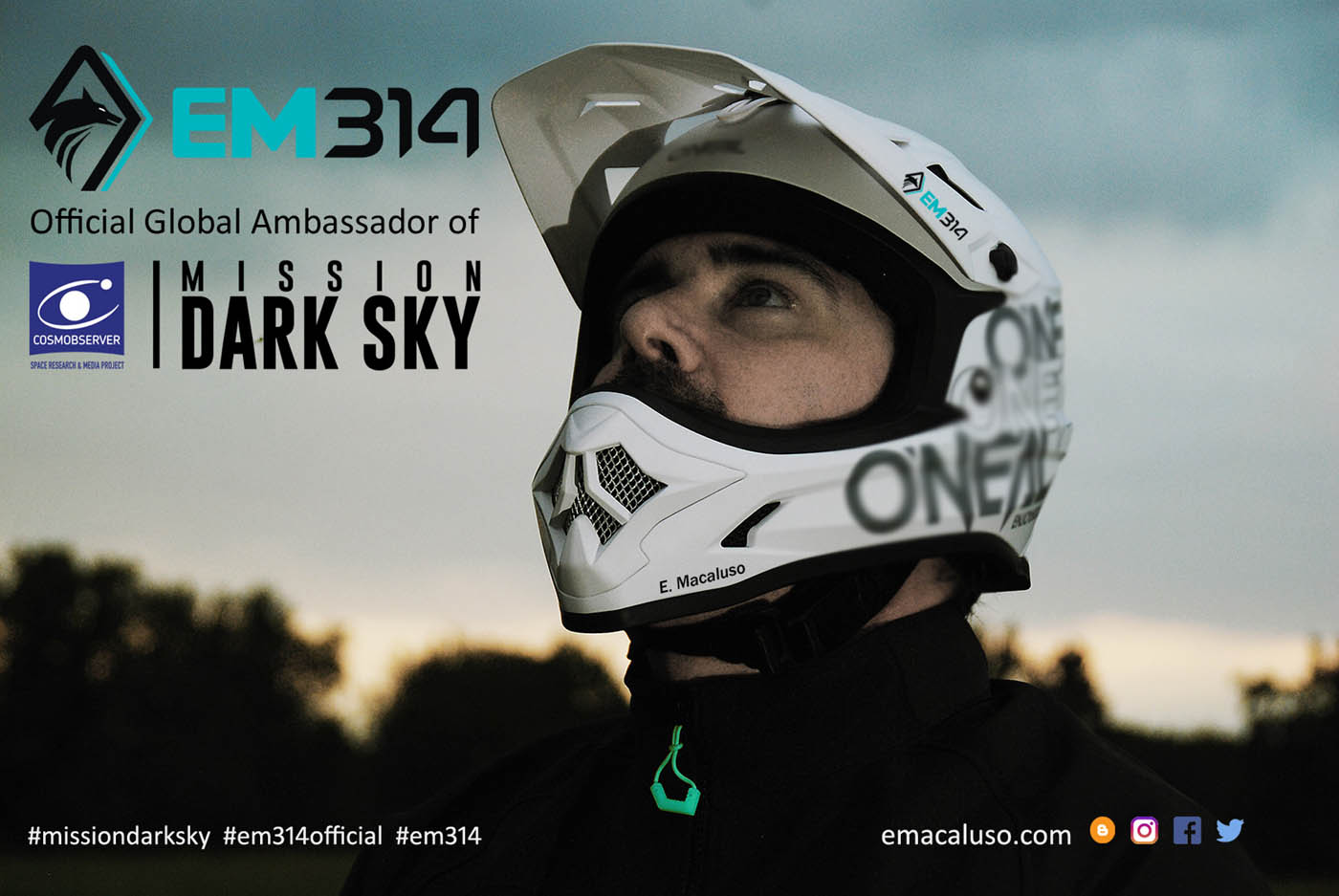 Emmanuele Macaluso “EM314” supporta la campagna globale sull’inquinamento luminoso “Mission Dark Sky” 