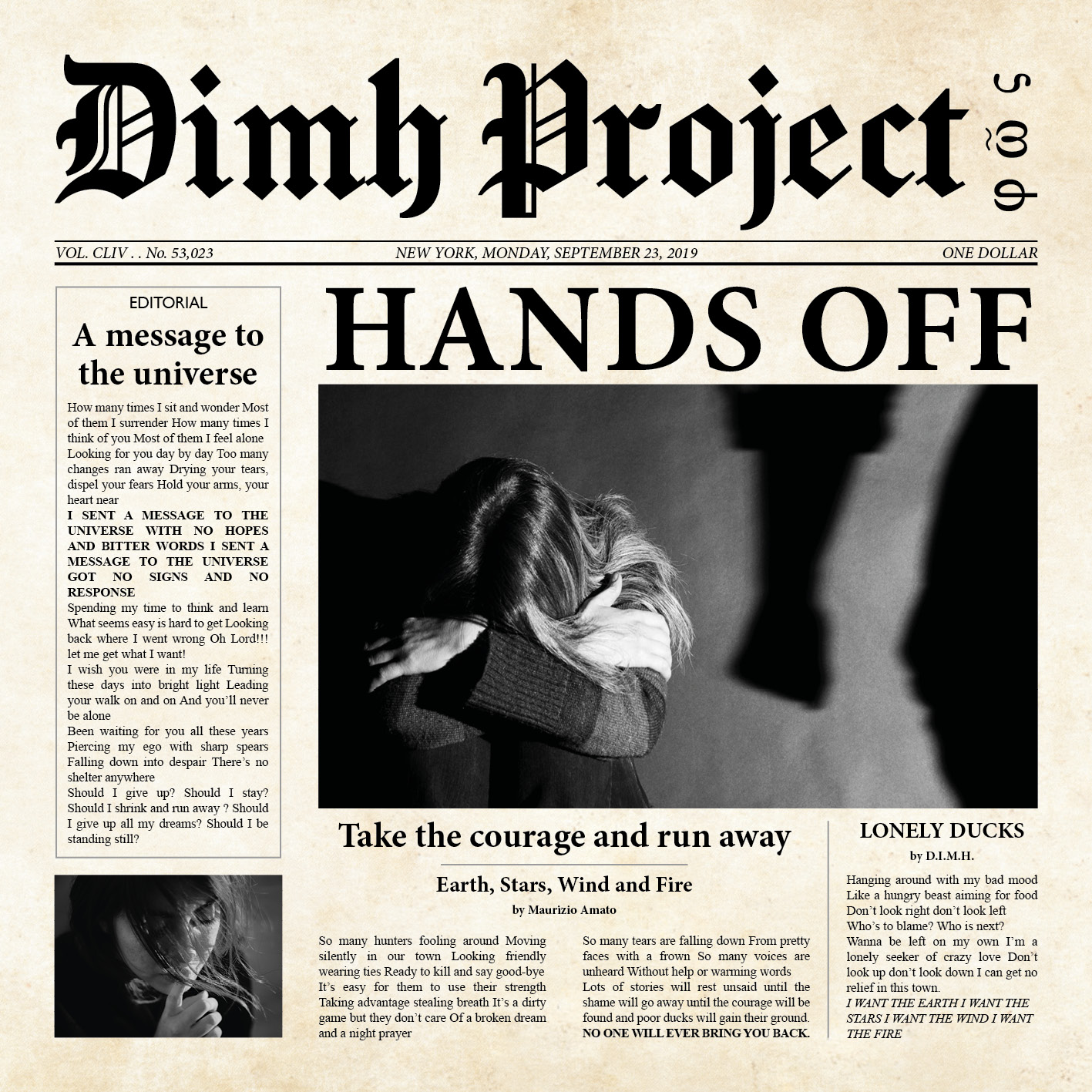 “Hands off”, il nuovo disco dei DIMH Project ed il loro nuovo singolo sono finalmente disponibili!