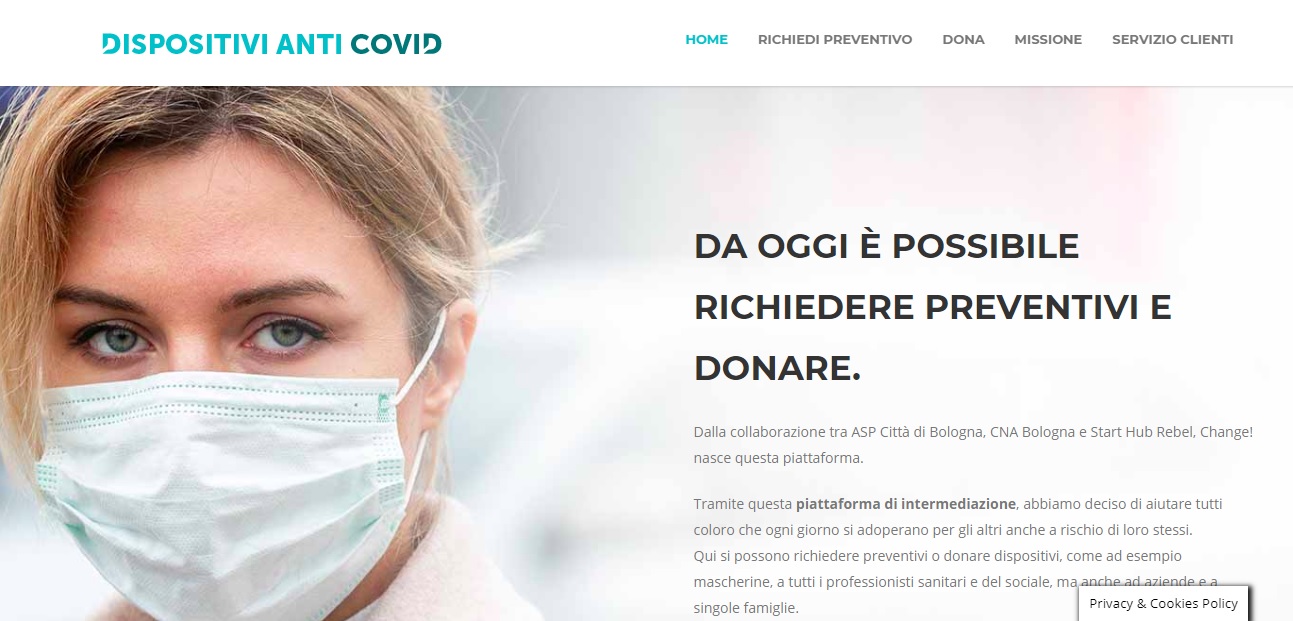 Nasce dispositivianticovid.com, il sito web di intermediazione per comprare e donare Dpi anti covid promosso dalla Coalizione Solidale