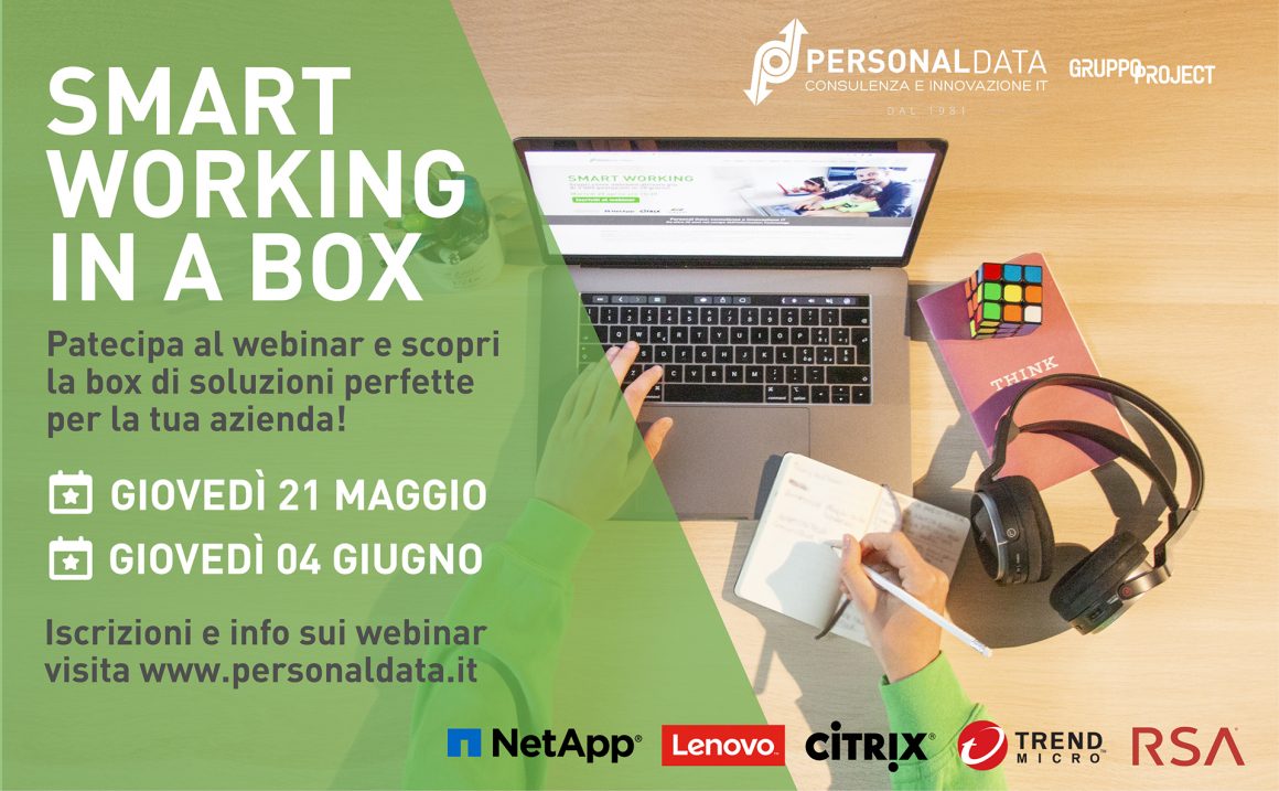 Personal Data: Webinar Smart Working in a box - Proposta soluzioni in bundle per il lavoro agile