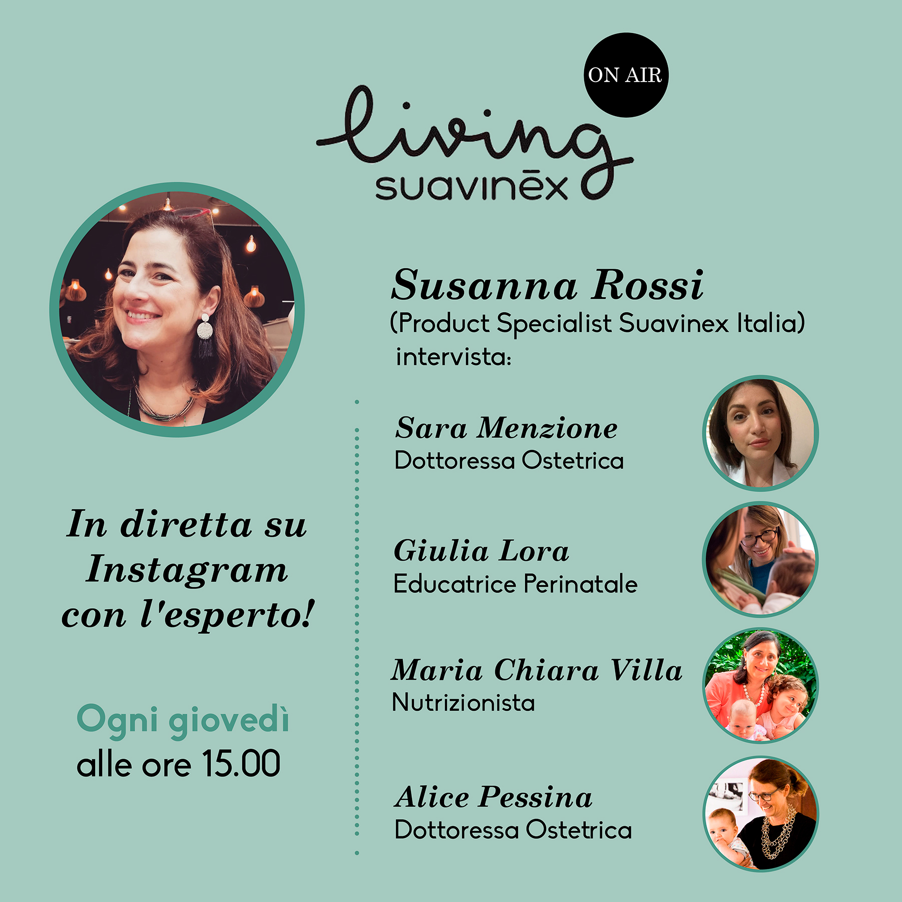 Living Suavinex On Air: una serie di dirette Instagram con gli esperti del mondo della puericultura dedicate alle mamme e a tutta la famiglia