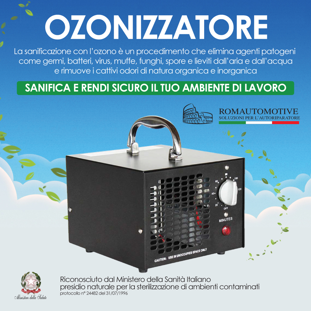 Ozonizzatore - Sanifica e rendi sicuro il tuo ambiente di lavoro | Romautomotive