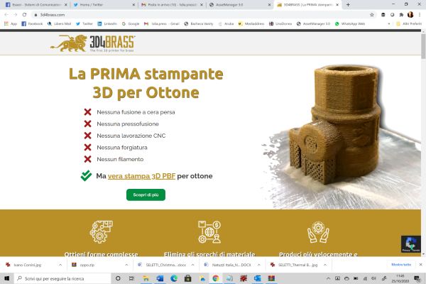 3D4BRASS: la prima stampante 3D per ottone al mondo è Made in Italy