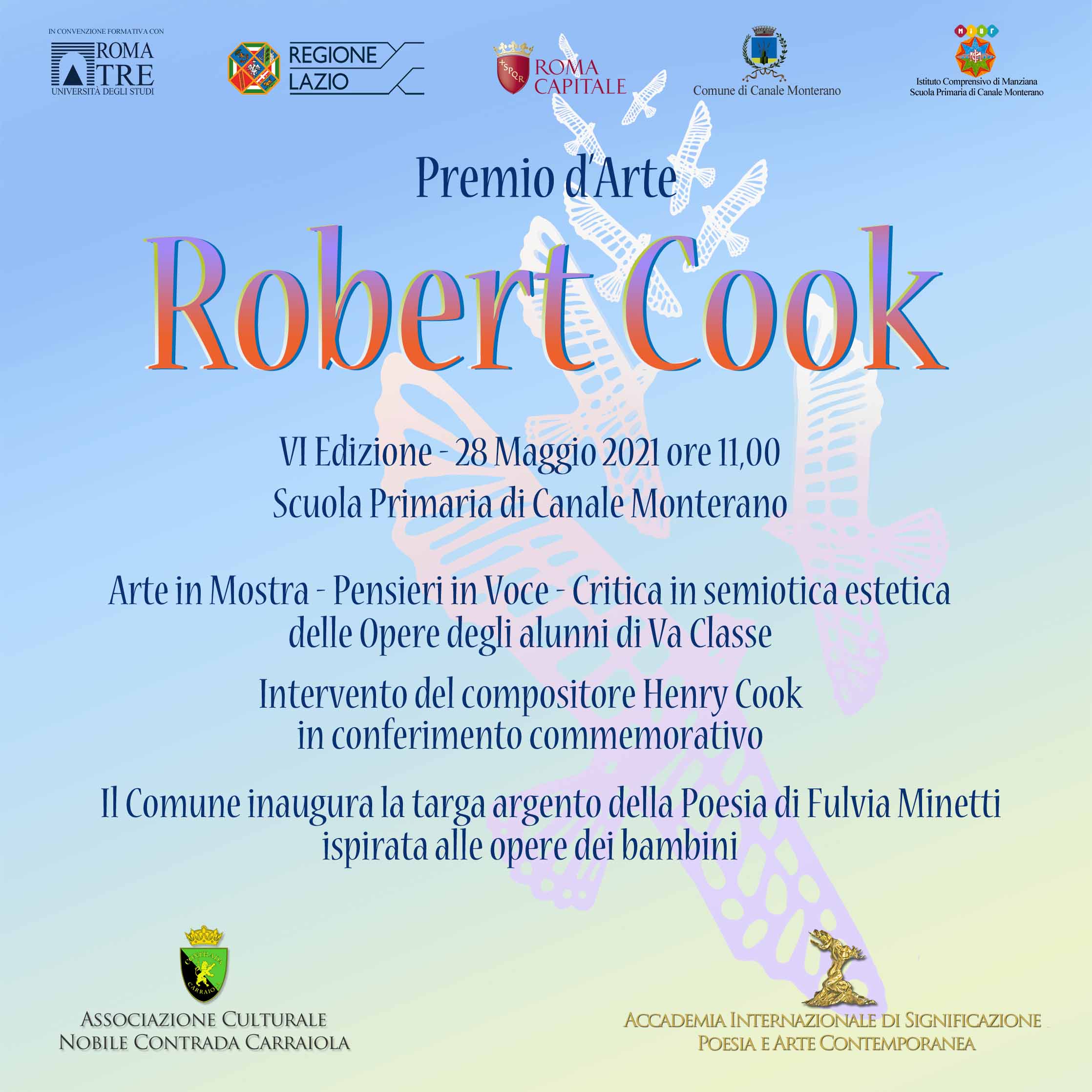 Premio d’Arte Robert Cook 2021, La Scuola primaria celebra il senso delle espressioni di vita.