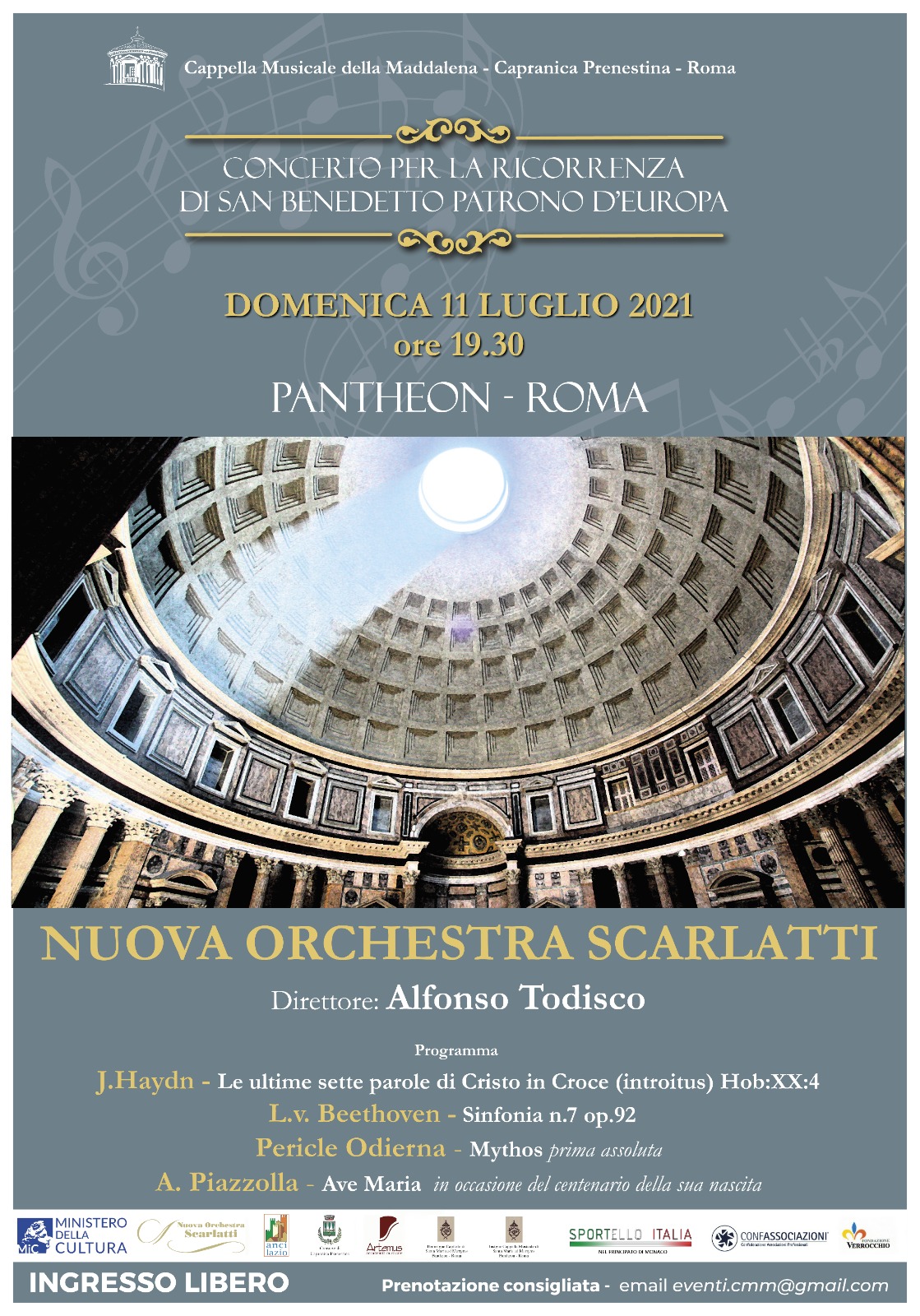 La Nuova Orchestra Scarlatti di Napoli in concerto al Pantheon