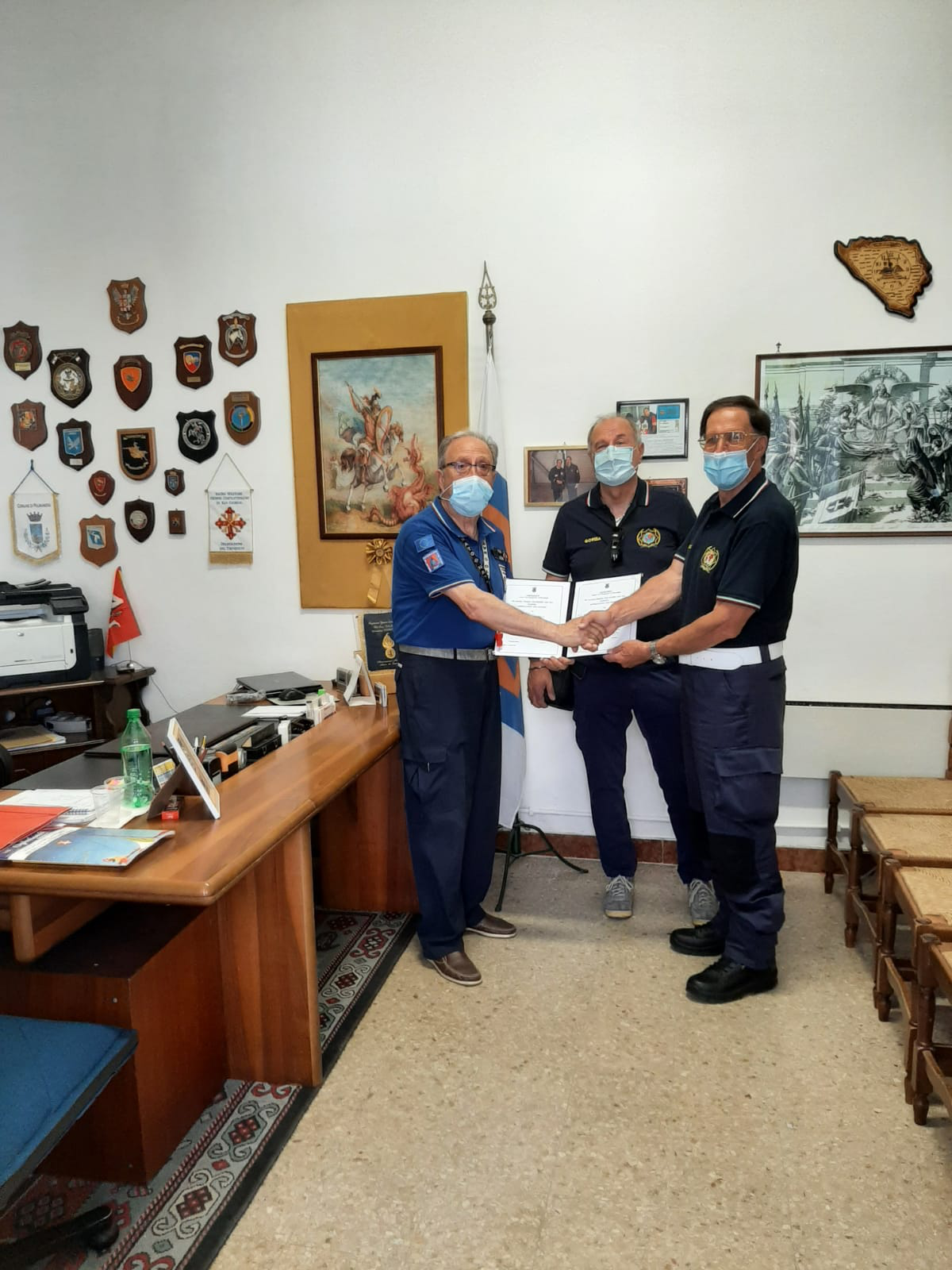 Voontari San Giorgio-Palmanova- visita del presidente dell’I.P.A. (International police association) di gorizia sabato - 26 giugno 2021