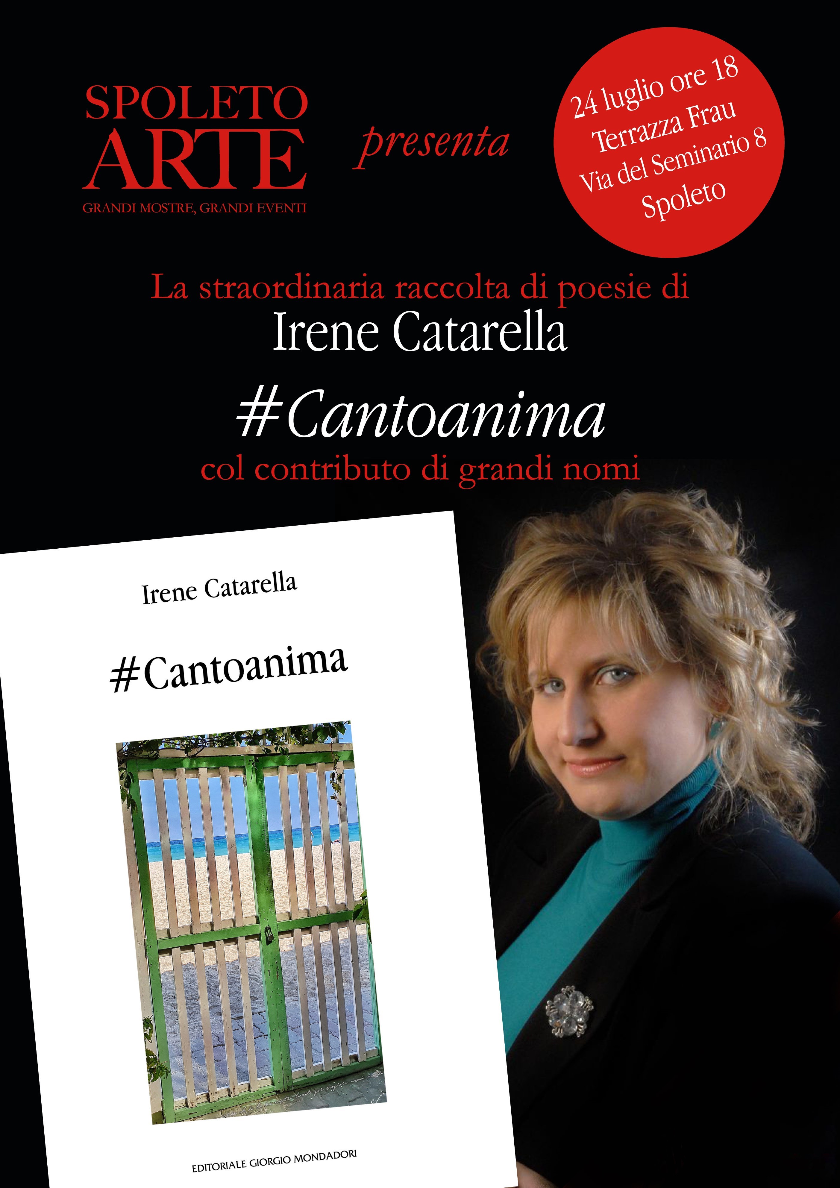 “#Cantoanima”: il nuovo libro della poetessa Irene Catarella presentato a Spoleto 