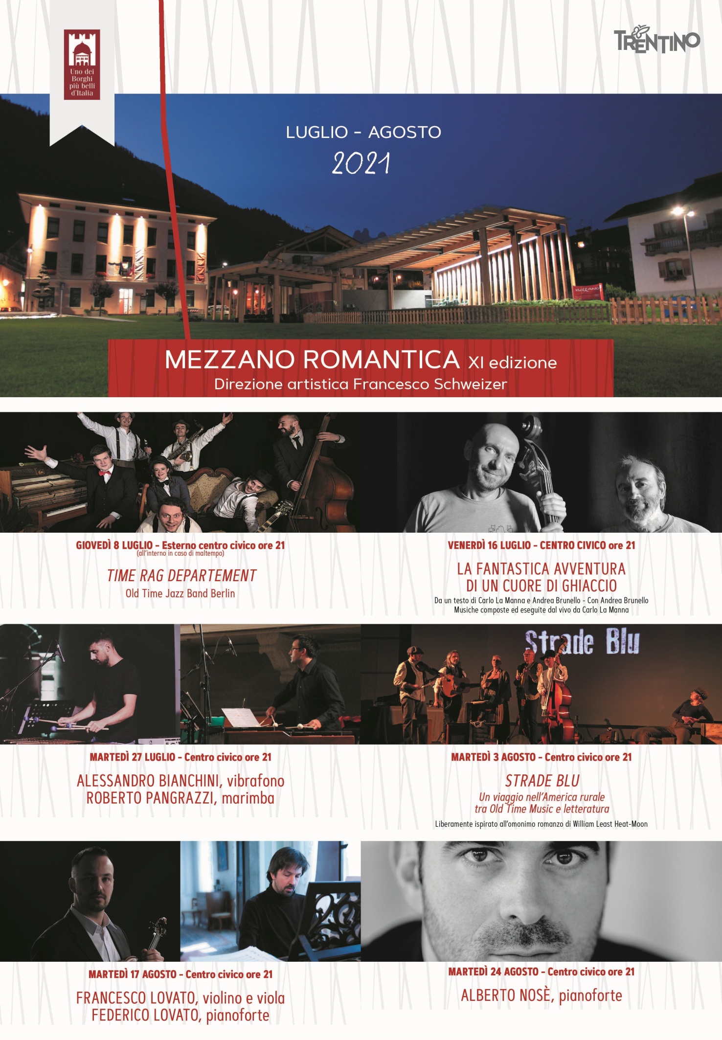 Il 27 luglio per la XI edizione di Mezzano Romantica concerto con i percussionisti Bianchini e Pangrazzi
