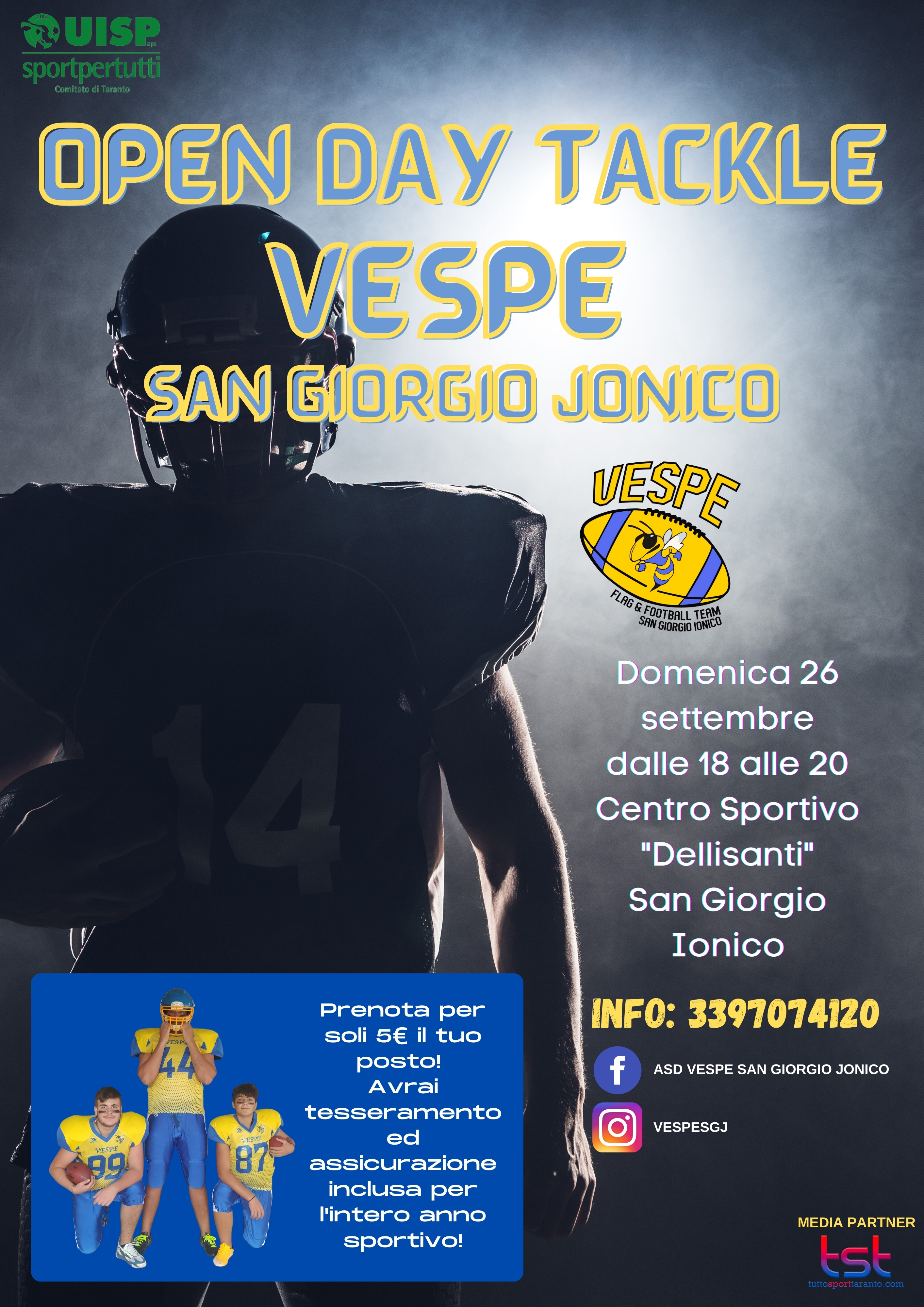 Vespe San Giorgio, una pagina nuova del football americano nella provincia di Taranto