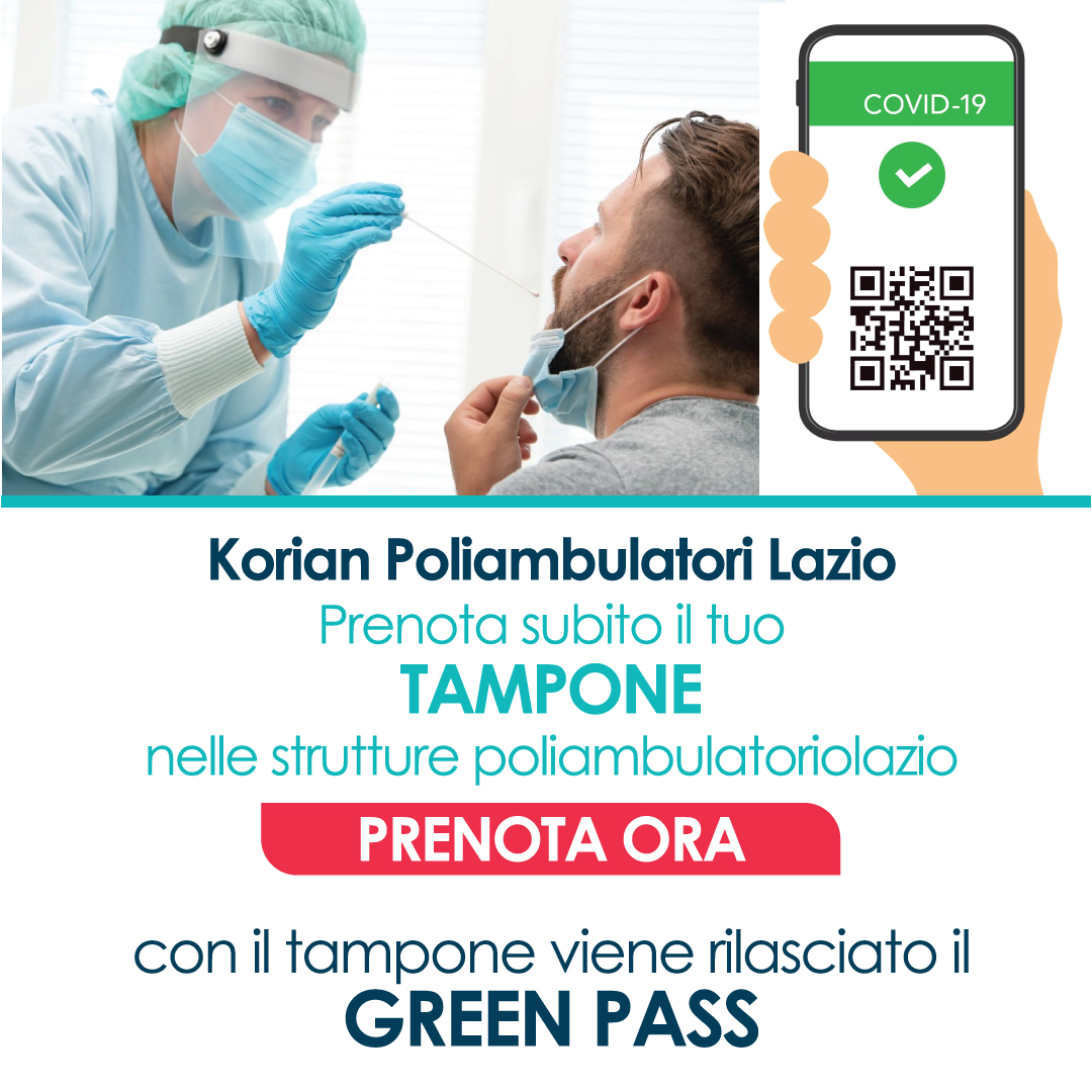 Green Pass rilascio con tampone | Poliambulatori Lazio Roma