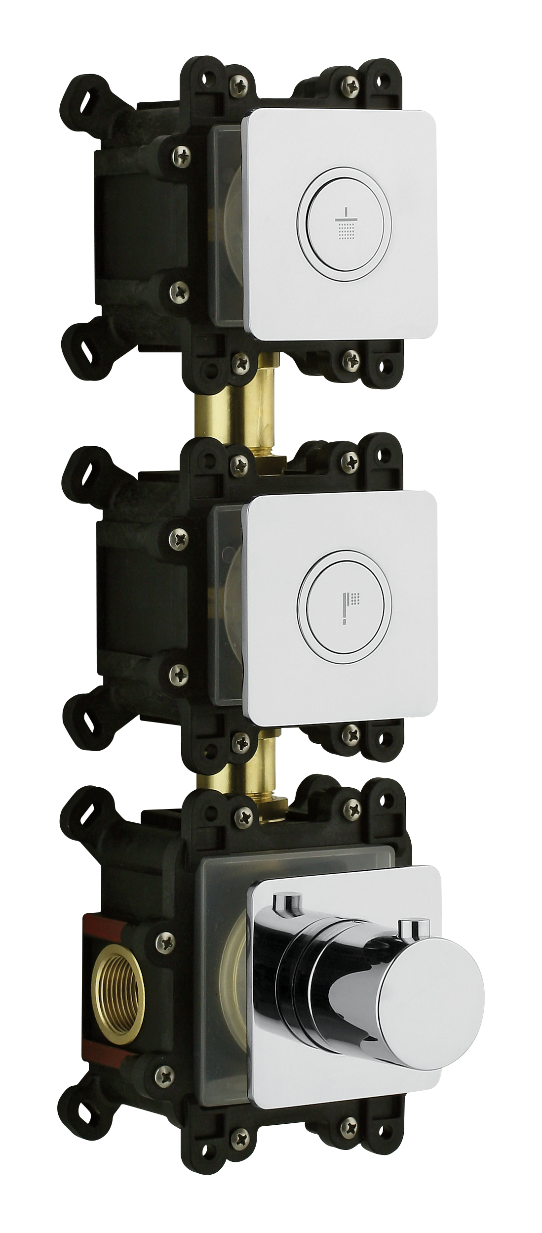 Foto 3 -  ON-OFF di OMBG.  Il pulsante intelligente per il miscelatore termostatico