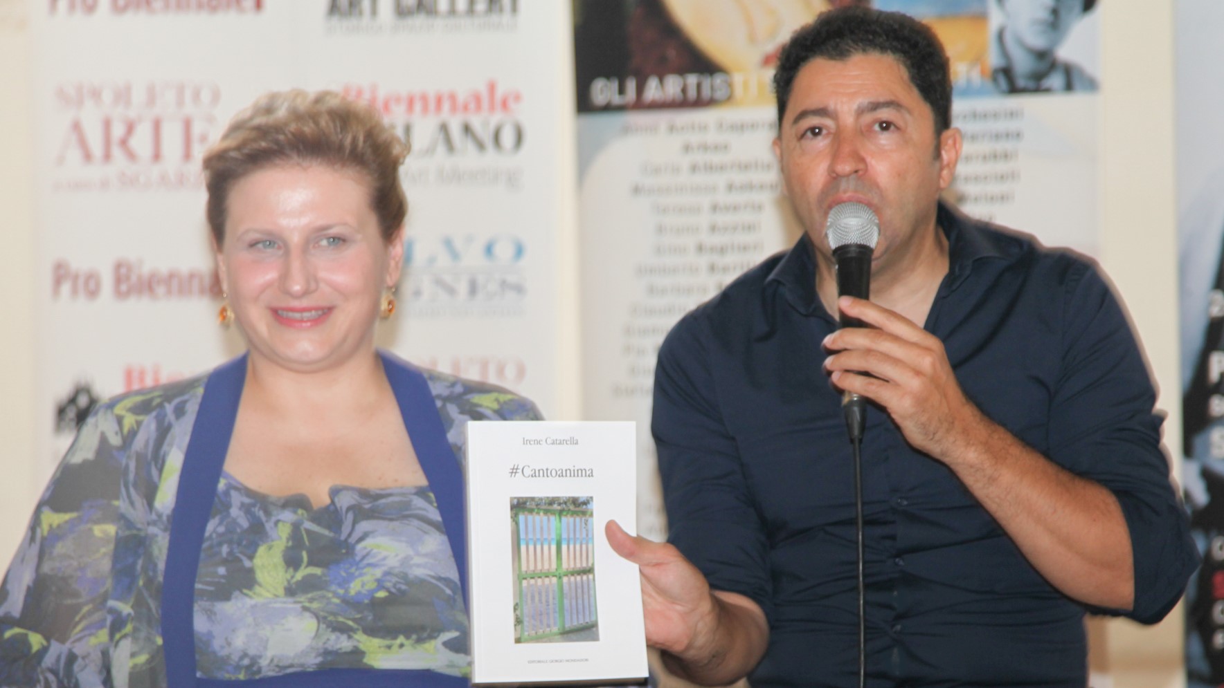 All’esclusivo Piram Hotel di Roma, Irene Catarella col curatore Salvo Nugnes presenta il nuovo libro, “#Cantoanima”